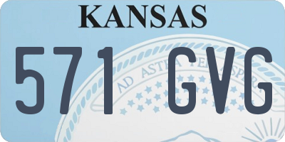 KS license plate 571GVG