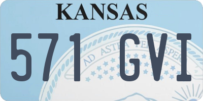KS license plate 571GVI