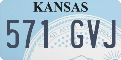 KS license plate 571GVJ