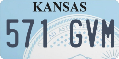 KS license plate 571GVM