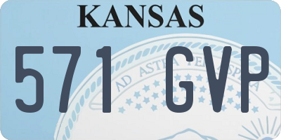KS license plate 571GVP