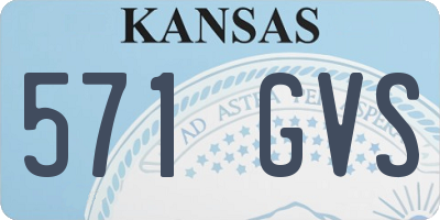 KS license plate 571GVS
