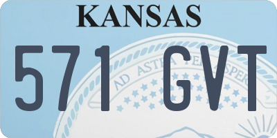 KS license plate 571GVT