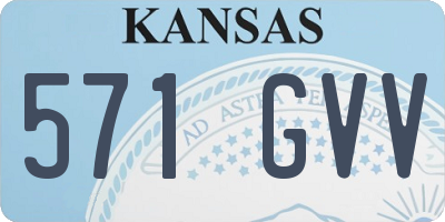 KS license plate 571GVV