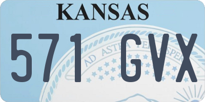 KS license plate 571GVX