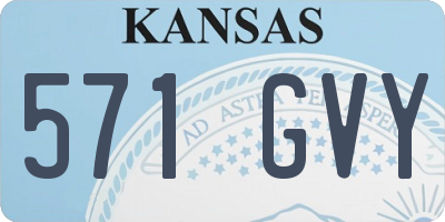 KS license plate 571GVY