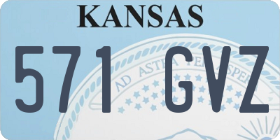 KS license plate 571GVZ