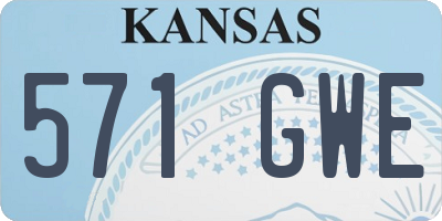 KS license plate 571GWE