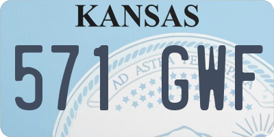 KS license plate 571GWF