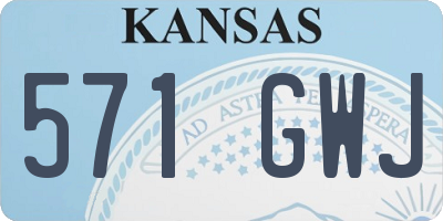 KS license plate 571GWJ