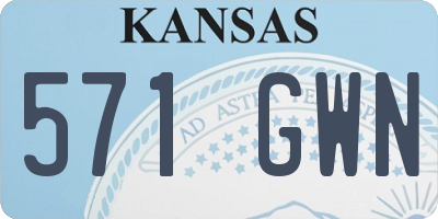 KS license plate 571GWN