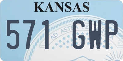 KS license plate 571GWP