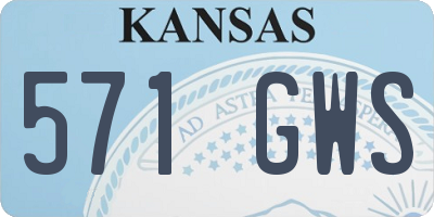 KS license plate 571GWS