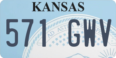 KS license plate 571GWV