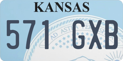 KS license plate 571GXB