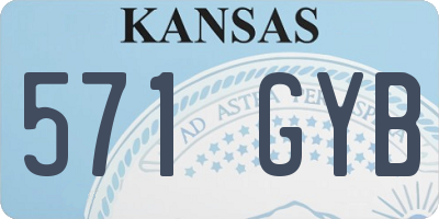 KS license plate 571GYB