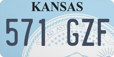 KS license plate 571GZF