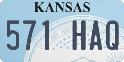 KS license plate 571HAQ