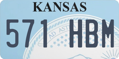 KS license plate 571HBM
