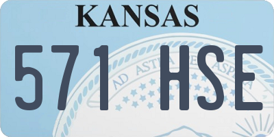 KS license plate 571HSE