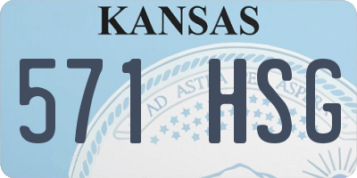 KS license plate 571HSG