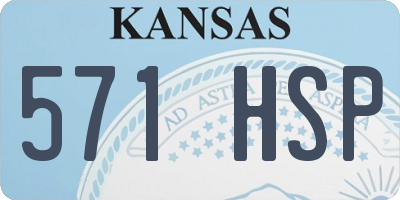 KS license plate 571HSP