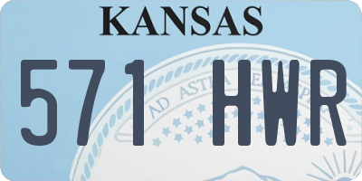 KS license plate 571HWR