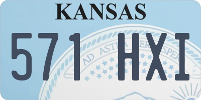 KS license plate 571HXI