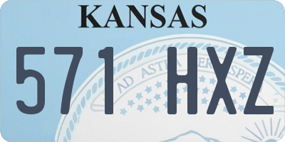 KS license plate 571HXZ
