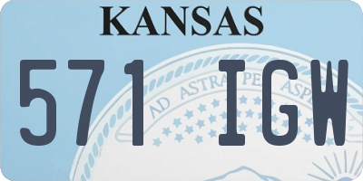 KS license plate 571IGW