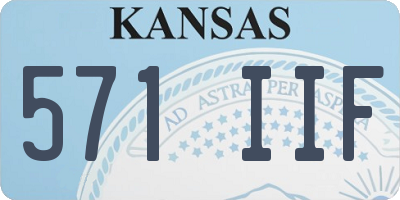 KS license plate 571IIF