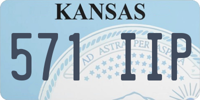 KS license plate 571IIP