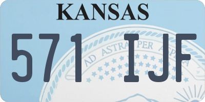 KS license plate 571IJF