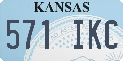 KS license plate 571IKC