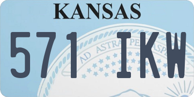 KS license plate 571IKW