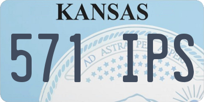KS license plate 571IPS