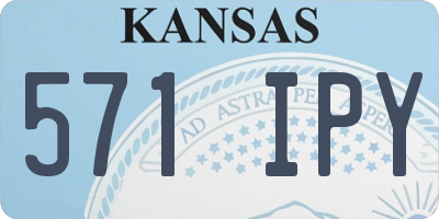 KS license plate 571IPY
