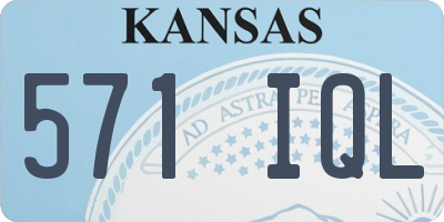 KS license plate 571IQL