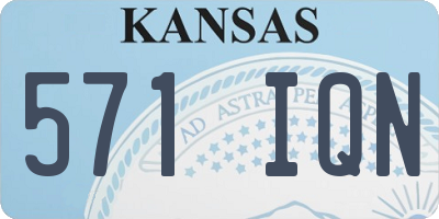 KS license plate 571IQN