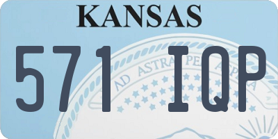 KS license plate 571IQP