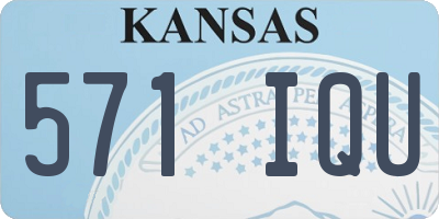 KS license plate 571IQU
