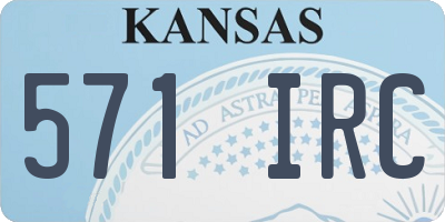 KS license plate 571IRC
