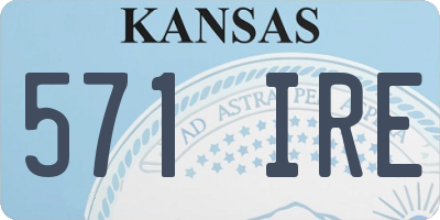 KS license plate 571IRE