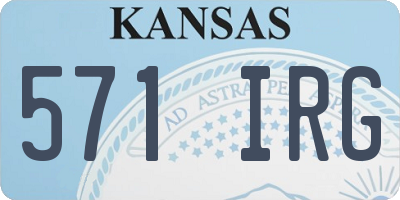 KS license plate 571IRG