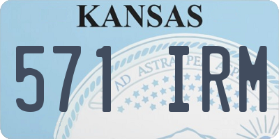 KS license plate 571IRM