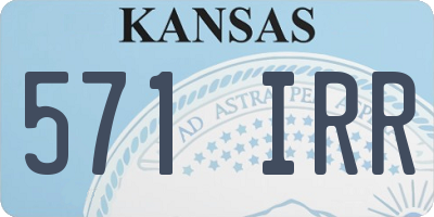 KS license plate 571IRR