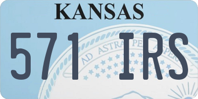 KS license plate 571IRS