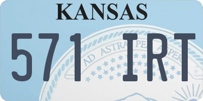 KS license plate 571IRT