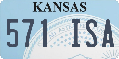 KS license plate 571ISA