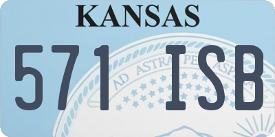 KS license plate 571ISB